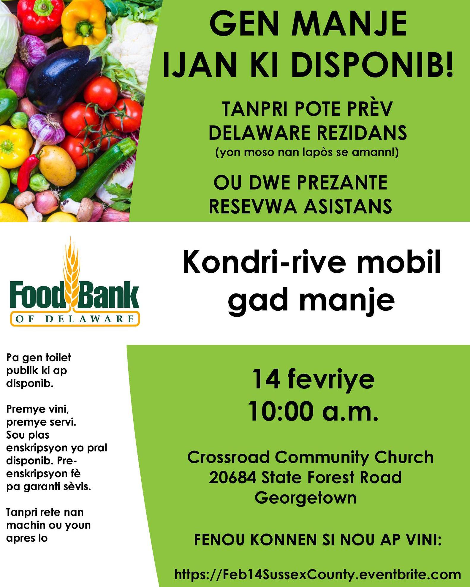 sussex food pantry creole