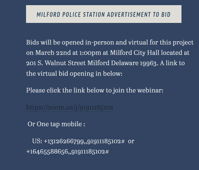 MPD Bid mtg